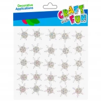 Ilustracja produktu Craft With Fun Ozdoba Dekoracyjna Śnieżynka Gwiazdka Samoprzylepne 501458